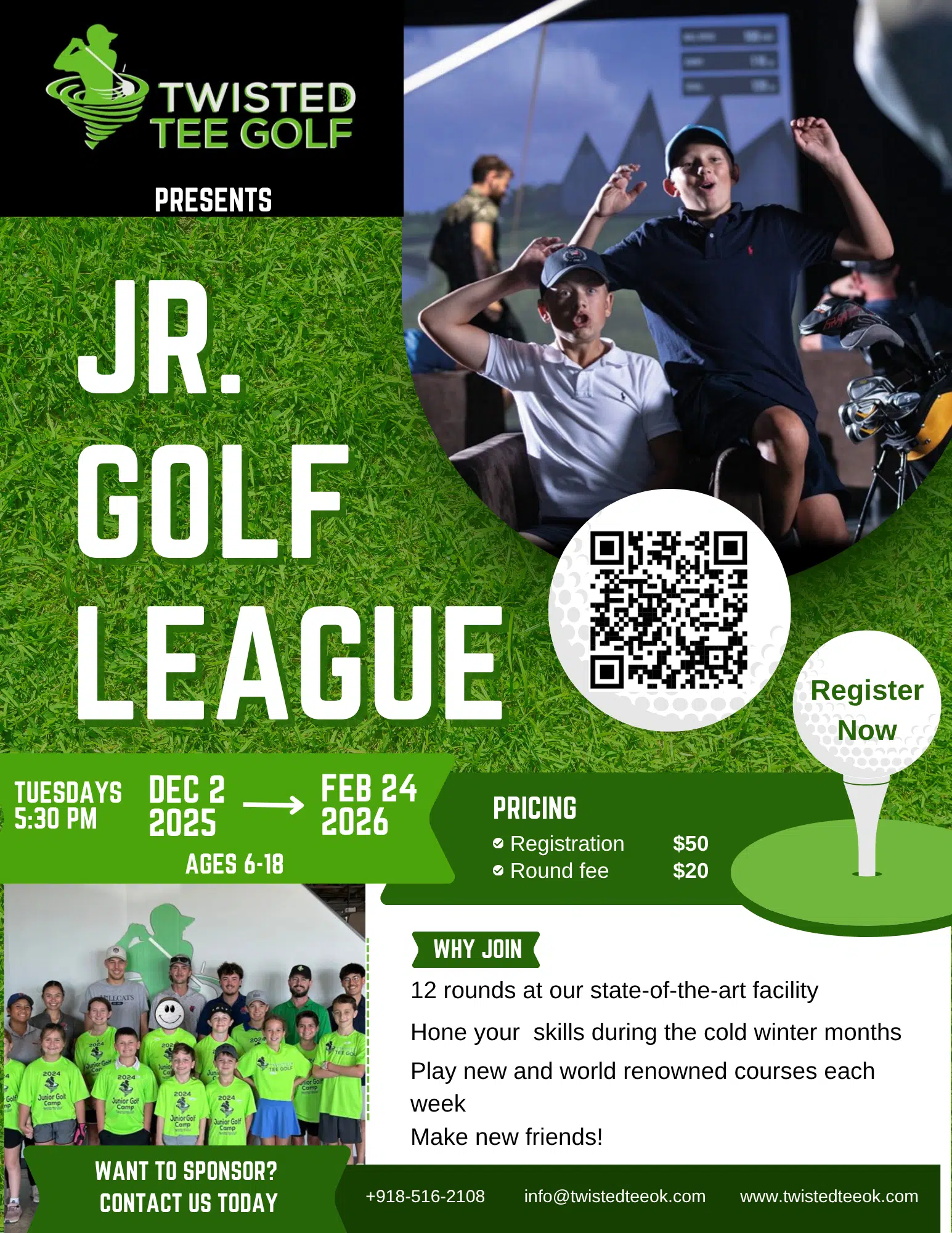 Jr Golf Leagues Flyer - Twisted Tee